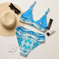 Image 2 of Recycled High-Waisted Tidal Waves bikini