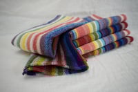 Image 2 of Handwoven Cotton Towel-Rainbow