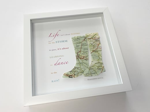 Rocket & Co. Glastonbury wellies map artwork 