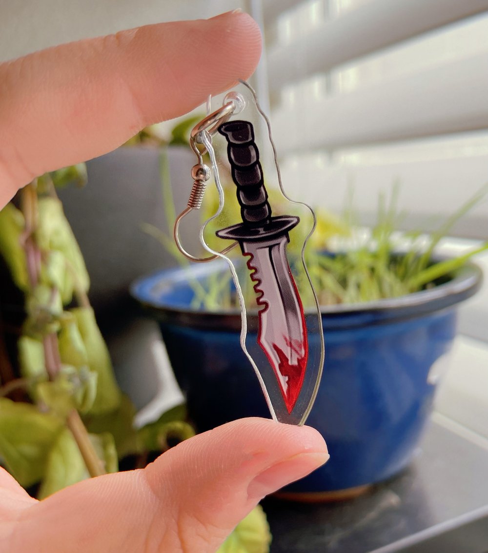 Knife Acrylic Earrings