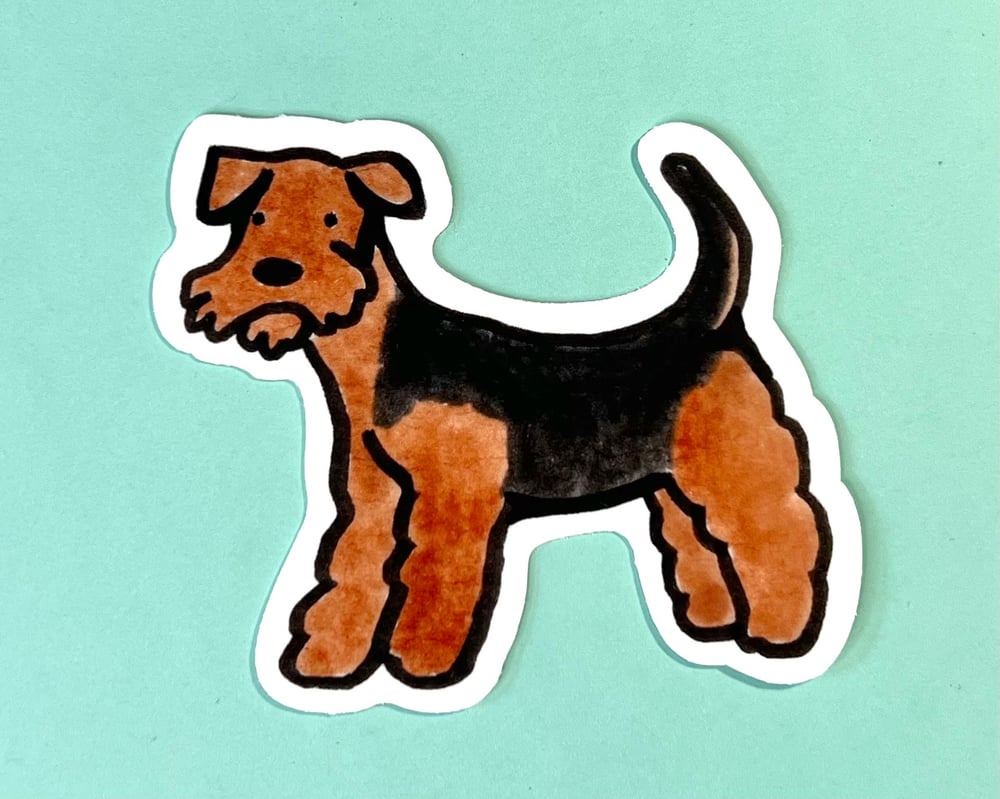 Image of Welsh terrier vinyl sticker