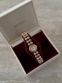 Image 1 of Extremely RARE Vintage Two Tone SEIKO Tiny Dial ✨- NEW IN BOX ✨