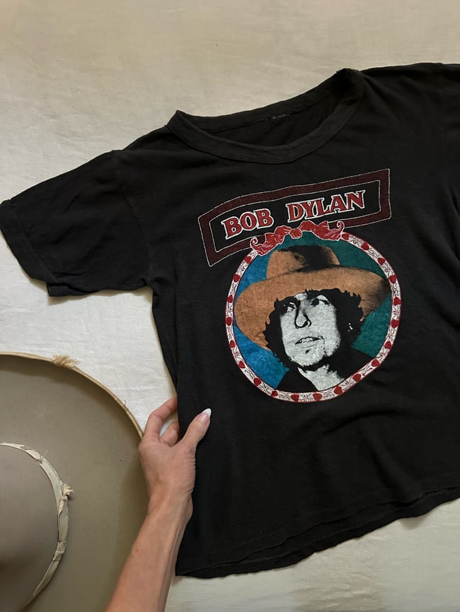 early 1970s Bob Dylan concert t shirt tee 
