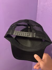 Image 2 of OTTO Black Trucker Hat with White Logo