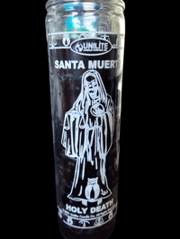 Black Santa Muerte Candles 