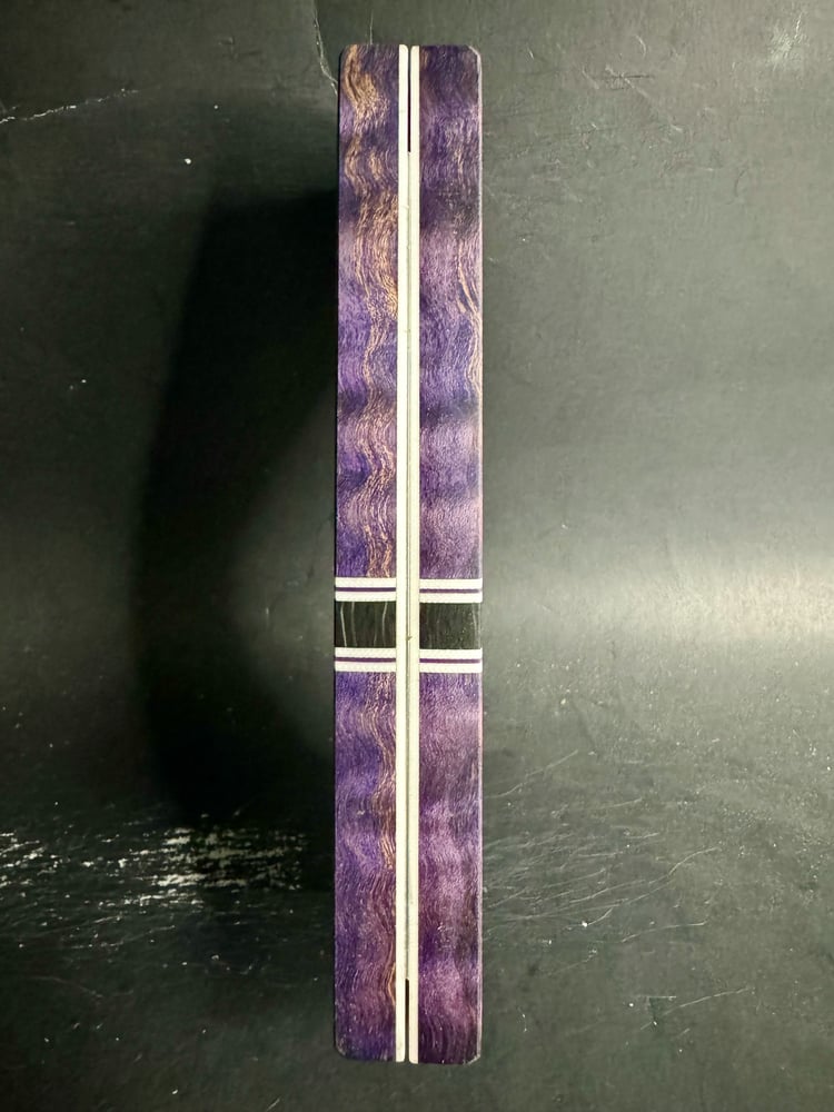 Image of Purple Curly Maple Segmented Knife Scales