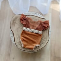 Image 1 of Photoshoot newborn romper - Felice - rusty