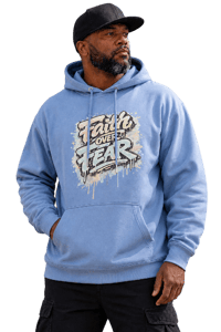 Image 1 of FAITH OVER FEAR PASTEL GRAPHIC HOODIE