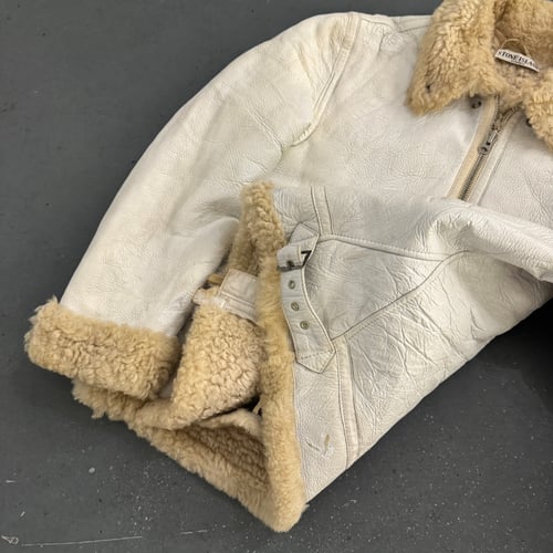 Image of AW 2006 Stone Island Hand Painted Shearling Jacket, size large