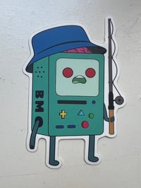 Image 2 of BMO, The Confused Cyborg 4” Sticker