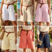 Violet - BERMUDA BELTED SHORTS