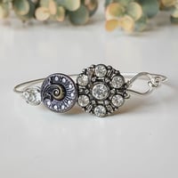 Image 1 of "Callista" Silver Button Bracelet
