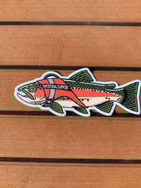 Image 2 of Emotional Support Rainbow Trout Sticker