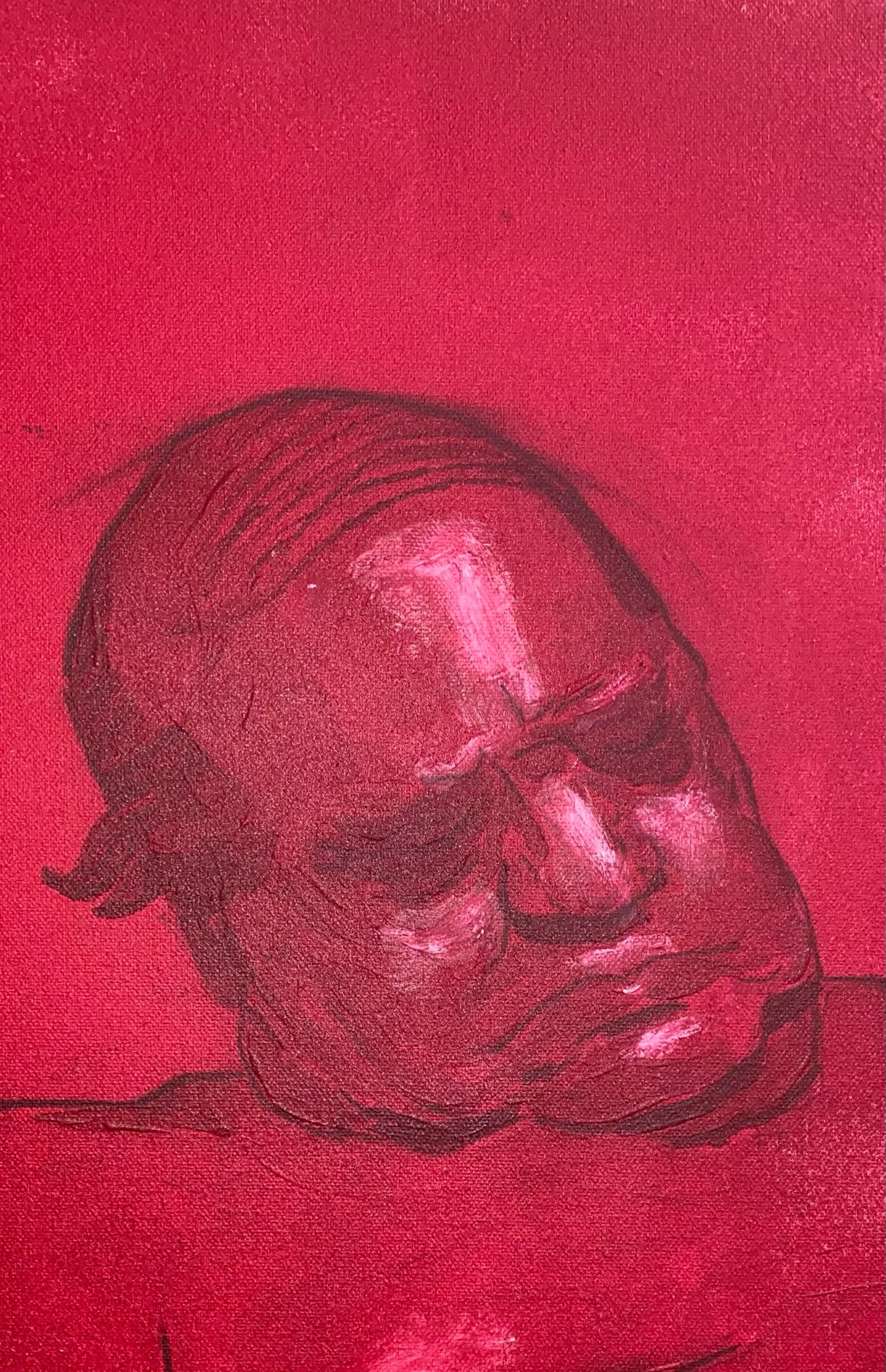 Image of Portrait of a sleeping man [red]