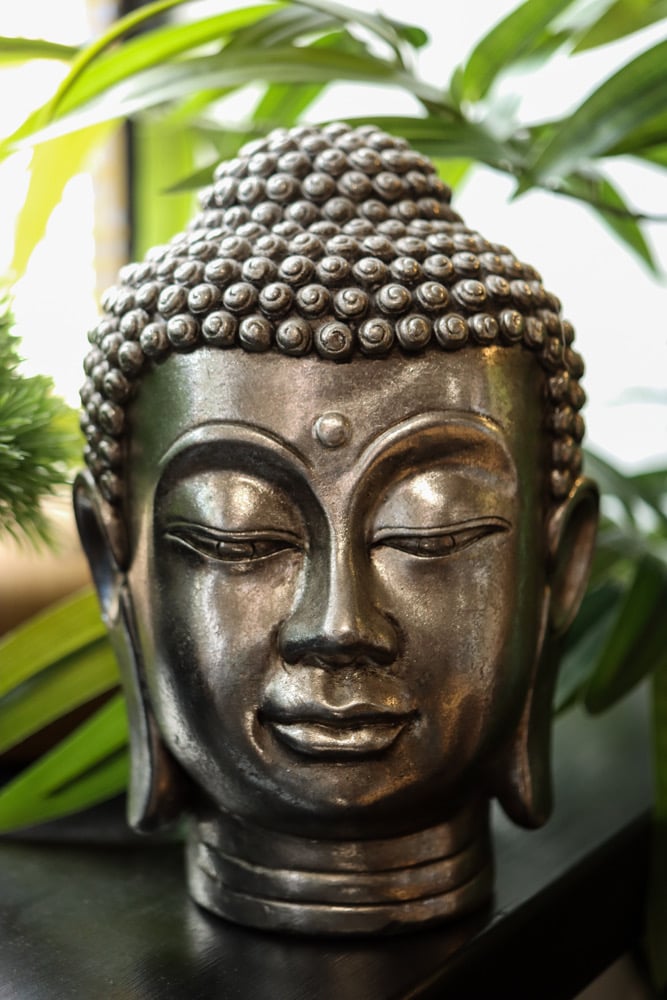 Silver Buddha Head