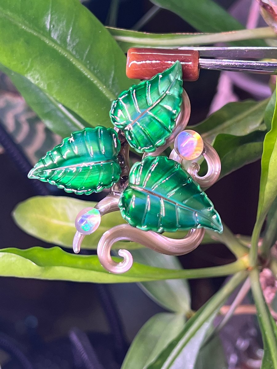 Image of Emerald Opal Trifoliate Leaf Pendant