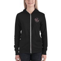 Image 1 of Women's Zip-Up Hoodie - Pink Logo