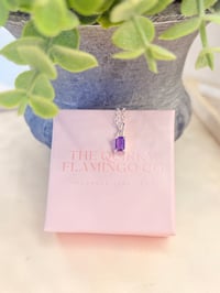 Image 2 of Sterling Silver Amethyst Pendant