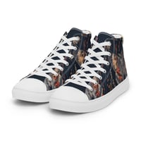 Image 11 of Grunge Goth Style Cottagecore Moth Women’s high top canvas shoes