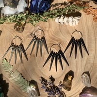 Image 1 of Spiked Hoop Earrings 