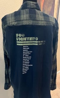 Vintage Black/Green Flannel Shirt Foo Fighters