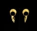 Image of Gold Double Circle Ridged Pierced Earrings 