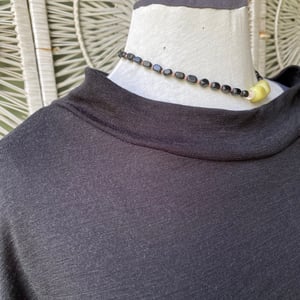 Image of Black large loose short sleeve jumper