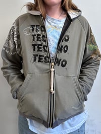 Image 3 of TECHNO TECHNO TECHNO RAGLAN ZIP HOODIE