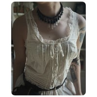 Image 1 of The Empress Necklace - Clear Quartz Crystals and Black Leather