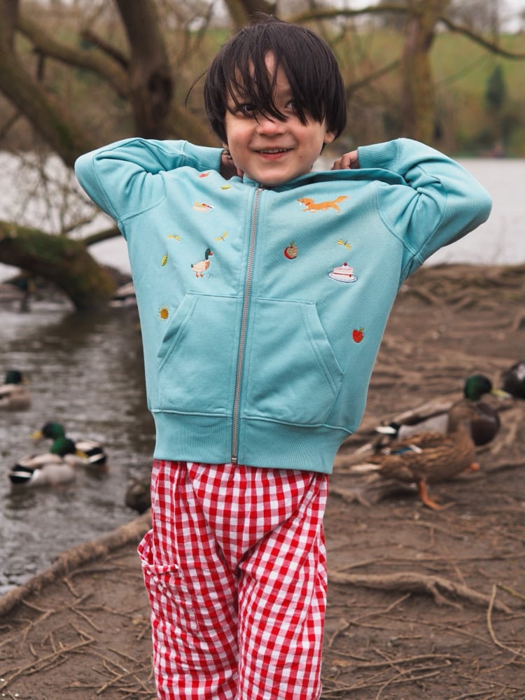 Image of Summer Sprinkles - Teal zipped hoody