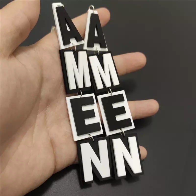 Image of AMEN statement earrings 