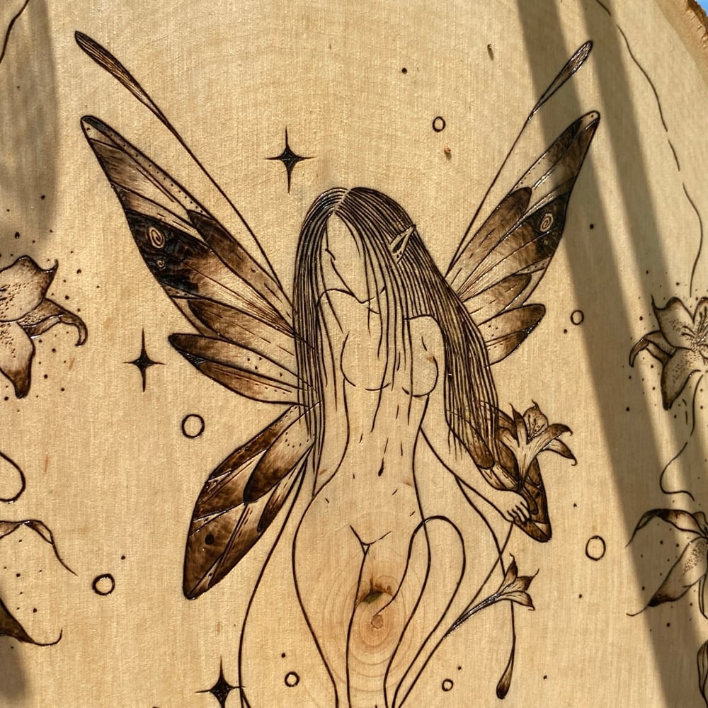Image of The Lily Fairy Wood Art