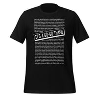 Image 1 of LOVE DC GOGO "IT'S A GOGO THANG" Dark/White Text Unisex Tee (see color options)