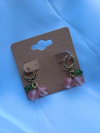 Image 1 of 18k Gold Cherry Huggies