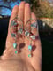 Image of Ivy Vine Lavender Turquoise Ethiopian Opal Marquise-Shaped Hoop Dangle Earrings