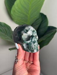 Image 1 of MOSS AGATE SKULL