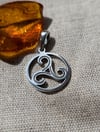 SIlver Triskelion Pendant