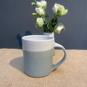 Image of Tall Mug - White & Grey