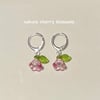 chihiro sakura cherry blossom huggie hoop earrings