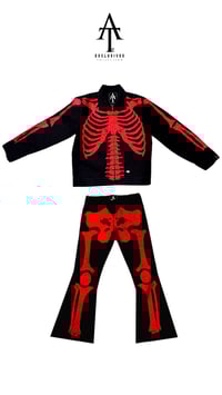 Image 2 of Vamp Red & Black Skeleton Kit Dickie Jacket 