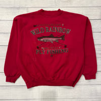 Image 1 of Vintage Big Rock Wild Rainbow Fly Fishing Crewneck - L