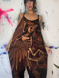 Image 3 of “AS DELICATE AS BIRD BONES” CUSTOM BLEACH PAINTED OVERSIZED ROMPER MEDIUM