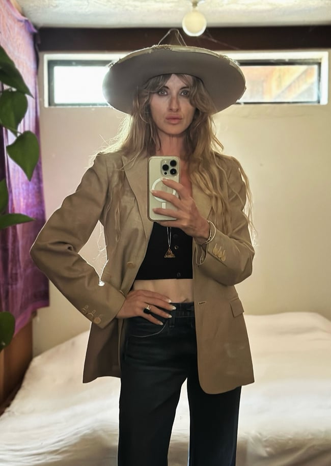 90s Versace linen blazer jacket