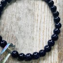 Image 4 of “Energy on Bold” Blue Sandstone & Clear Quartz 6mm Bracelet
