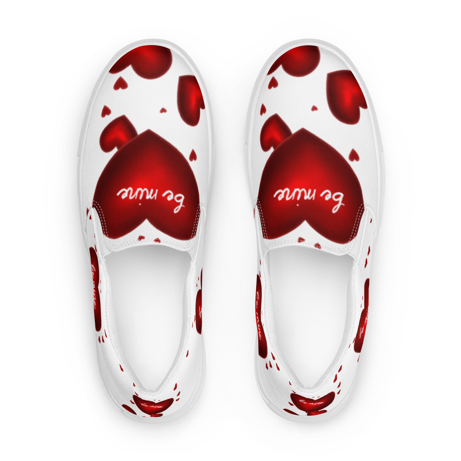 Image of Women’s slip-on Valentines Day canvas shoes