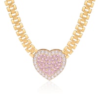 Image 1 of Pink Heart W Rolex Chain