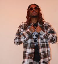 Image 2 of Dopesque flannel (brown/white/olive)