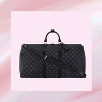 Black mono duffle bag 