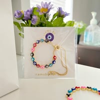  Adjustable Evil Eye Bracelet - Multicolor