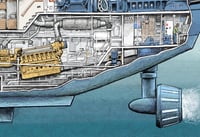 Image 3 of Escort Tug Cutaway 17" X 19"